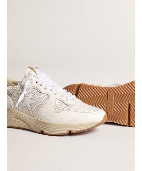 GOLDEN GOOSE(ゴールデングース)の「レディース Running Sole メッシュ&ホワイトナッパレザー(スニーカー・レディース・ホワイト系その他・35/37/39/40)」の2枚目の写真