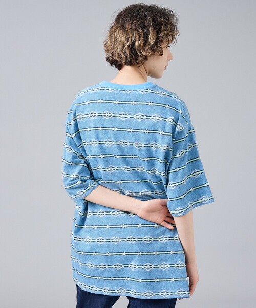 PENDLETON(ペンドルトン)の「【PENDLETON/ペンドルトン】Jacquard Tee / ジャガード 総柄 ボーダーTシャツ / ユニセックス(Tシャツ/カットソー・メンズ・ピンク系その他/ブルー系その他/ホワイト系その他・L/M)」の12枚目の写真