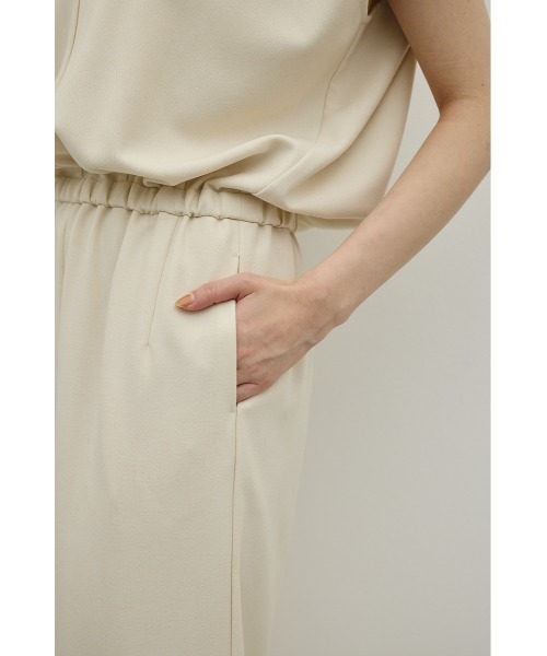 STYLEMIXER（スタイルミキサー）の「リネンミックスボクシーワンピース（ワンピース・レディース・アイボリー/ブラック/ベージュ・SMALL/MEDIUM）」の4枚目の写真