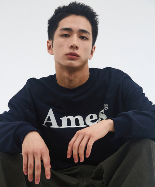 AMESWORLDWIDE(アメスワールドワイド)の「BASIC LOGO SWEATSHIRT NAVY(スウェット・レディース・その他・SMALL/MEDIUM/LARGE)」の6枚目の写真