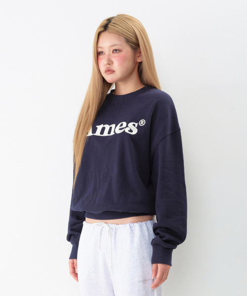 AMESWORLDWIDE(アメスワールドワイド)の「BASIC LOGO SWEATSHIRT NAVY(スウェット・レディース・その他・SMALL/MEDIUM/LARGE)」の9枚目の写真