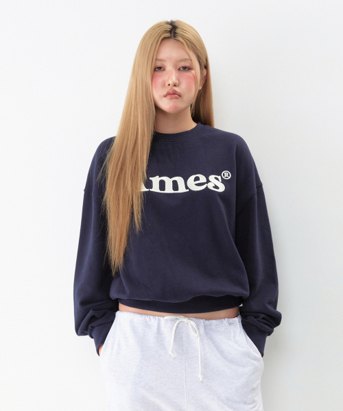 AMESWORLDWIDE(アメスワールドワイド)の「BASIC LOGO SWEATSHIRT NAVY(スウェット・レディース・その他・SMALL/MEDIUM/LARGE)」の11枚目の写真