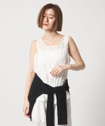conte＞リンクルシャーリング レースTシャツ（Tシャツ/カットソー