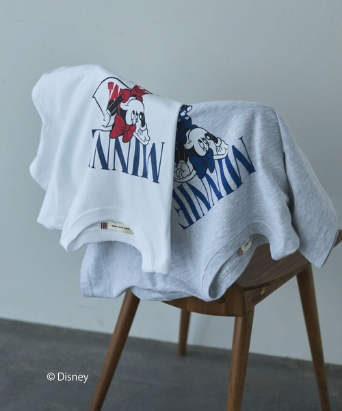 GOOD ROCK SPEED(グッドロックスピード)の「【GOOD ROCK SPEED】MINNIE MOUSE/TEE(Tシャツ/カットソー・レディース・グレー/ホワイト・MEDIUM)」の2枚目の写真