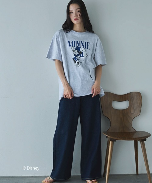 GOOD ROCK SPEED(グッドロックスピード)の「【GOOD ROCK SPEED】MINNIE MOUSE/TEE(Tシャツ/カットソー・レディース・グレー/ホワイト・MEDIUM)」の3枚目の写真