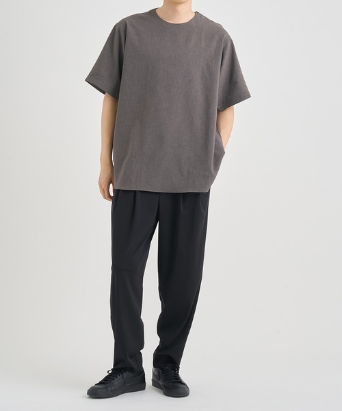 RAINMAKER(レインメーカー)の「【RAINMAKER/レインメーカー】PULL OVER S/S SHIRT(Tシャツ/カットソー・メンズ・ダークグレー/ブラック・4/5)」の4枚目の写真
