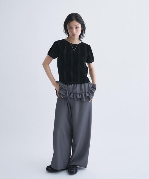 CODE A(コードエー)の「frill wide pants(その他パンツ・レディース・ホワイト/ダークグレー・00)」の10枚目の写真