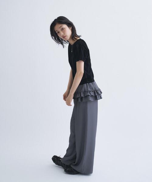 CODE A(コードエー)の「frill wide pants(その他パンツ・レディース・ホワイト/ダークグレー・00)」の11枚目の写真
