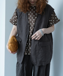 JOURNAL STANDARD LUXE（ジャーナルスタンダード　ラックス）の「リネンヘリンボン ベスト（その他アウター）」