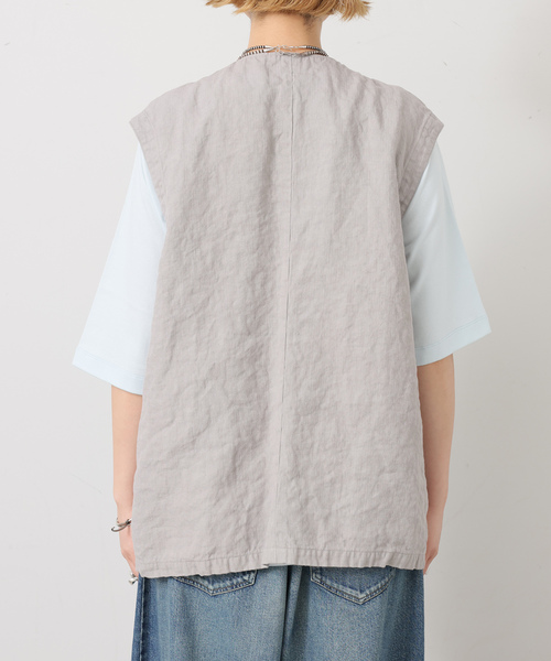 JOURNAL STANDARD LUXE（ジャーナルスタンダード　ラックス）の「リネンヘリンボン ベスト（その他アウター・レディース・グレー/ブラウン・FREE）」の21枚目の写真