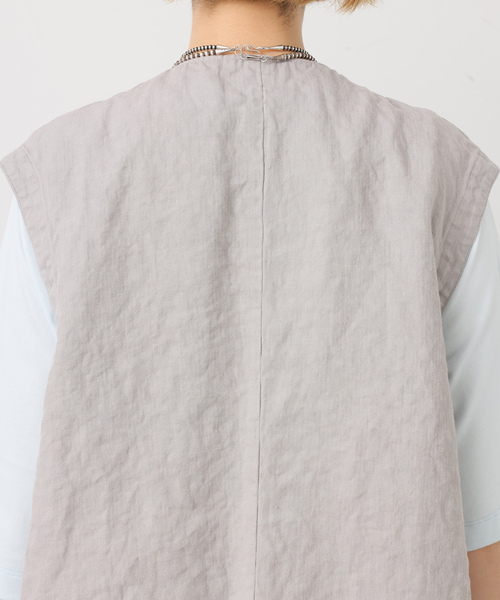 JOURNAL STANDARD LUXE（ジャーナルスタンダード　ラックス）の「リネンヘリンボン ベスト（その他アウター・レディース・グレー/ブラウン・FREE）」の19枚目の写真