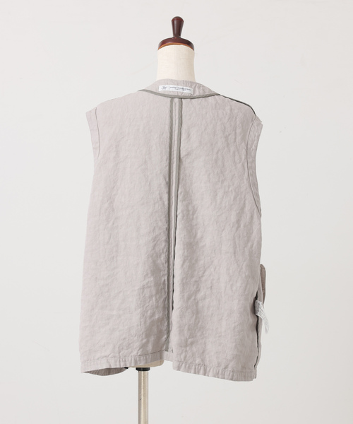 JOURNAL STANDARD LUXE（ジャーナルスタンダード　ラックス）の「リネンヘリンボン ベスト（その他アウター・レディース・グレー/ブラウン・FREE）」の14枚目の写真