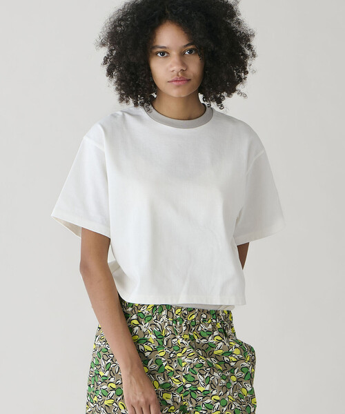 ORCIVAL(オーシバル)の「ORCIVAL | マーセライズ クルーネック 半袖プルオーバー WOMEN(Tシャツ/カットソー・レディース・ブラック系その他2/グレー系その他/ブラック系その他/ホワイト・1)」の1枚目の写真