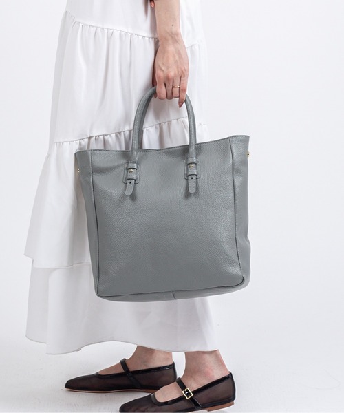 MARCO BIANCHINI(マルコビアンチーニ)の「【MARCO BIANCHINI/マルコビアンキーニ】 トートバッグ ショルダーバッグ 本革(トートバッグ・レディース・ブラック/ベージュ系その他/ブラウン/グレー・FREE)」の2枚目の写真