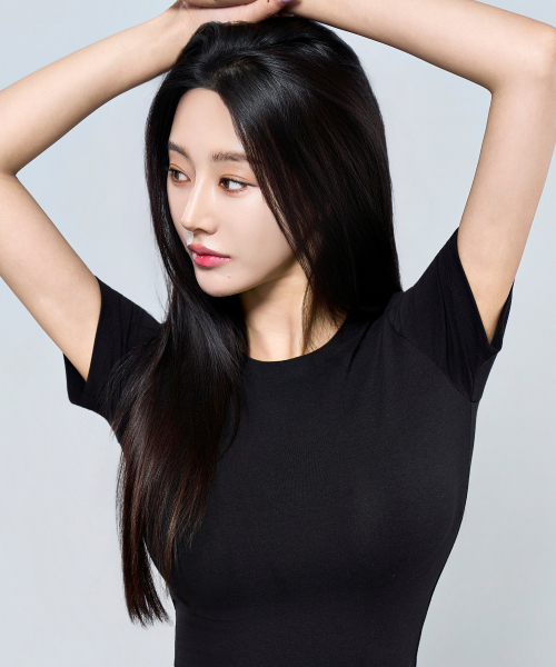 PHYSICAL GARMENTS（フィジカルガーメンツ）の「P5077 モーダルスパン ベーシック スリムフィット 半袖 [2COLOR]（Tシャツ/カットソー・レディース・ブラック/ホワイト・SMALL/MEDIUM/LARGE）」の15枚目の写真
