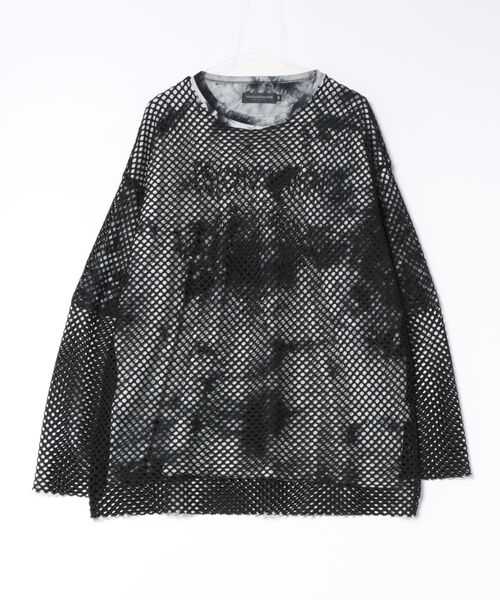 BENDER TOKYO（ベンダートウキョウ）の「［PSYCHO☆NATION サイコネーション］グラフィック ロゴプリント タイダイ染め オーバーサイズTシャツ＋メッシュ ロングTシャツ アンサンブル2点セット（アンサンブル・メンズ・ホワイト系/ブラック系・L/M）」の19枚目の写真
