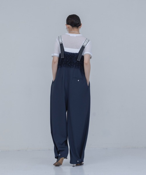 Eimee Law（エイミーロウ）の「フリルビスチェ サロペット（サロペット/オーバーオール・レディース・ブラック/ネイビー・FREE）」の6枚目の写真