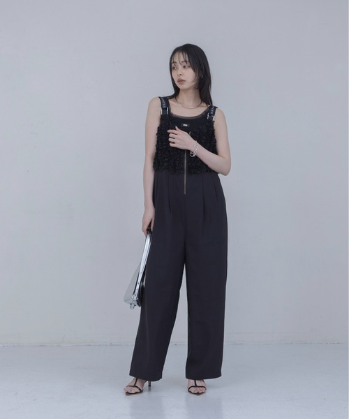 Eimee Law（エイミーロウ）の「フリルビスチェ サロペット（サロペット/オーバーオール・レディース・ブラック/ネイビー・FREE）」の9枚目の写真