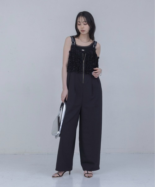 Eimee Law（エイミーロウ）の「フリルビスチェ サロペット（サロペット/オーバーオール・レディース・ブラック/ネイビー・FREE）」の10枚目の写真