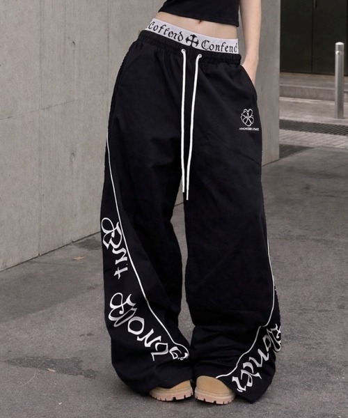 almo(アルモ)の「【Bls】 【ZL】【Bling Leads】ダブルハイウエスト イージーパンツ(BL)(その他パンツ・レディース・ブラック・MEDIUM/LARGE)」の3枚目の写真