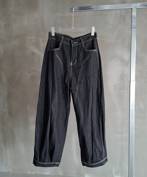 WESTBOY(ウエストボーイ)の「Y2K タック切り替え ワイドデニムパンツ WO26S11PT01(デニムパンツ・メンズ・ブラック・L/XL/M)」の10枚目の写真