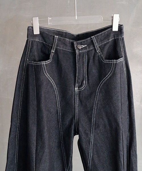 WESTBOY(ウエストボーイ)の「Y2K タック切り替え ワイドデニムパンツ WO26S11PT01(デニムパンツ・メンズ・ブラック・L/XL/M)」の12枚目の写真