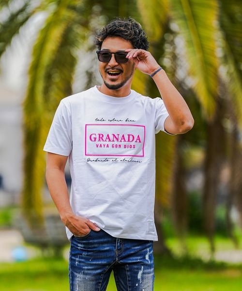adamsJUGGLER（アダムスジャグラー）の「RTEG ボックスグラナダティー（Tシャツ/カットソー・メンズ・ブラック/ホワイト・XXL/XL/L/M/S）」の2枚目の写真