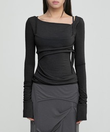 【FLAREUP】Layered Bustier Long Sleeve / 【フレアアップ】レイヤードビスチェ長袖Tシャツ