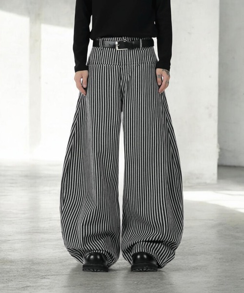セール】《3サイズ展開 / UNISEX 》ZOZO限定 ストライプデニム カーブ