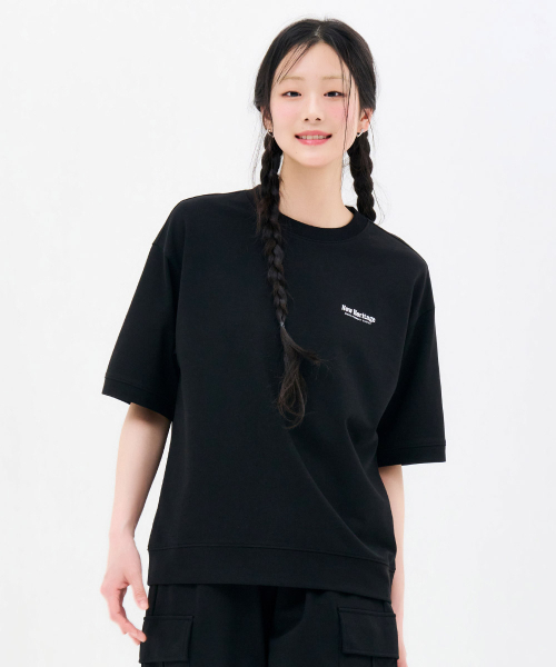 CHASECULT(チェイスカルト)の「共用クーリングコットン半袖スウェットTシャツ-FBRU5811D03(Tシャツ/カットソー・メンズ・ブラック・100/105/110/90/95)」の2枚目の写真