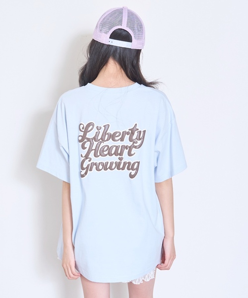 LOVETOXIC（ラブトキシック）の「【綿100%/GOODPRICE】プックリバックロゴルーズ半T（Tシャツ/カットソー・キッズ・ピンク/ネイビー/オレンジ/チャコール/サックスブルー/オフホワイト・S:140cm/M:150cm/L:160cm/130cm）」の18枚目の写真