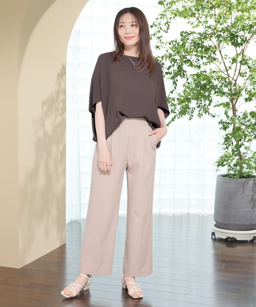 GLACIER lusso(グラシアルッソ)の「【美冷・接触冷感】ポンチョ風ブラウス(シャツ/ブラウス・レディース・ブラウン/ブルーグリーン/ネイビー/ベージュ・S/L/LL/M)」の19枚目の写真