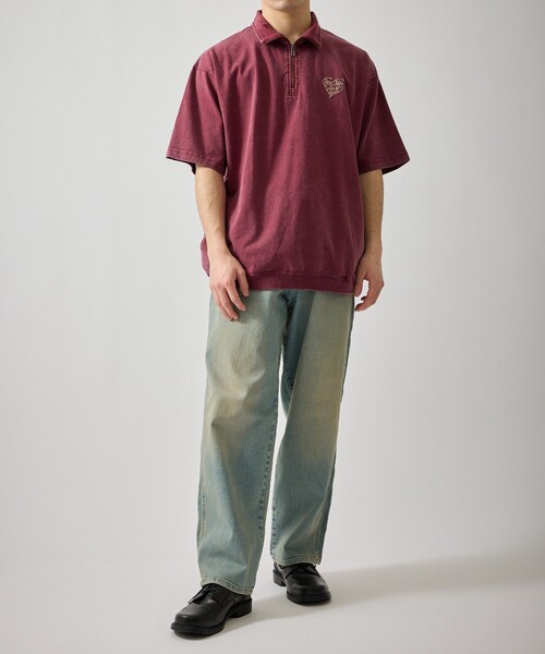 JUNRED(ジュンレッド)の「【BENDAVIS別注】ハーフZIPプルオーバー(Tシャツ/カットソー・メンズ・ネイビー/レッド/ブラック・LL/L/M)」の9枚目の写真