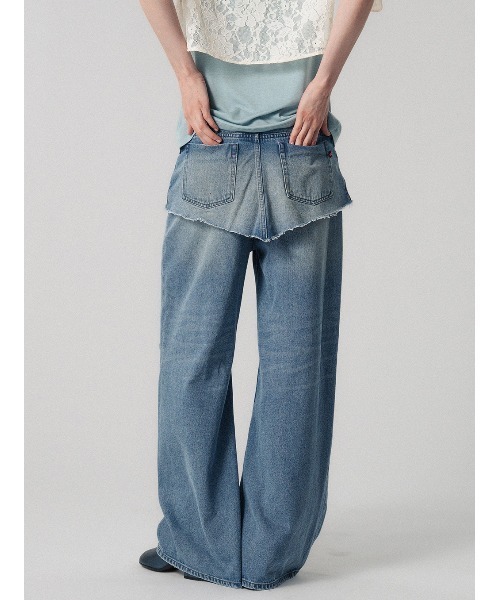 ELCHELE(エルチェレ)の「LAYERED E05 DENIM(デニムパンツ・レディース・ブルー・26inch/25inch/24inch)」の9枚目の写真