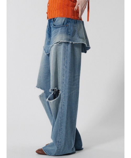 ELCHELE(エルチェレ)の「LAYERED E05 DENIM(デニムパンツ・レディース・ブルー・26inch/25inch/24inch)」の3枚目の写真