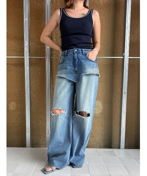 ELCHELE(エルチェレ)の「LAYERED E05 DENIM(デニムパンツ・レディース・ブルー・26inch/25inch/24inch)」の22枚目の写真