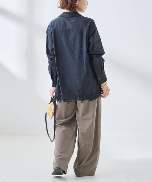 journal standard L'essage(ジャーナルスタンダードレサージュ)の「《追加》刺繍レースシャツ(シャツ/ブラウス・レディース・ホワイト/ブラック・FREE)」の21枚目の写真