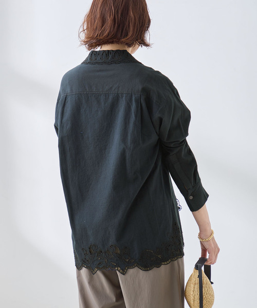 journal standard L'essage(ジャーナルスタンダードレサージュ)の「《追加》刺繍レースシャツ(シャツ/ブラウス・レディース・ホワイト/ブラック・FREE)」の20枚目の写真