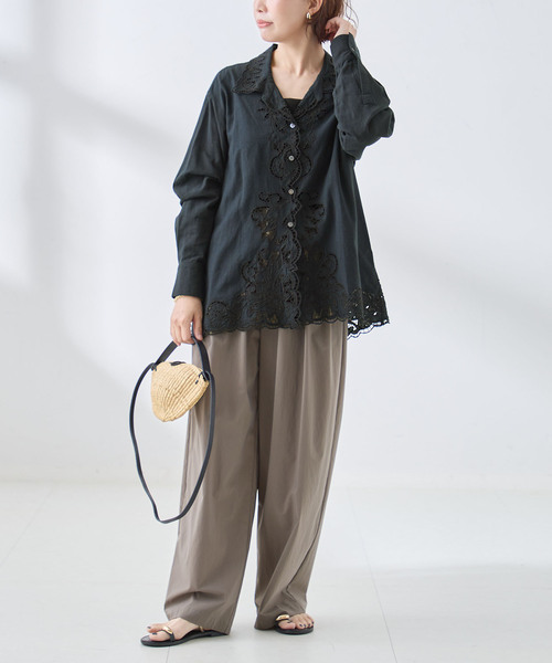 journal standard L'essage(ジャーナルスタンダードレサージュ)の「《追加》刺繍レースシャツ(シャツ/ブラウス・レディース・ホワイト/ブラック・FREE)」の22枚目の写真