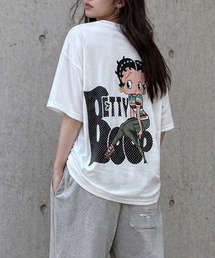 BETTY BOOPドット柄バックプリントTシャツ