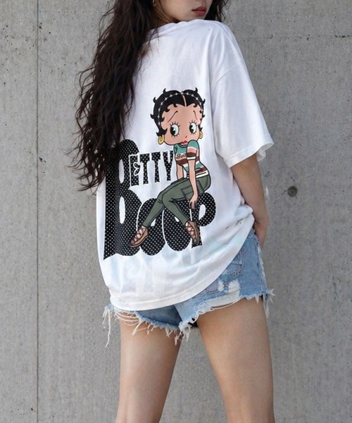 GLAMOROUS JANE(グラマラスジェーン)の「BETTY BOOPドット柄バックプリントTシャツ(Tシャツ/カットソー・レディース・ブラック/オフホワイト/チャコールグレー・FREE)」の12枚目の写真