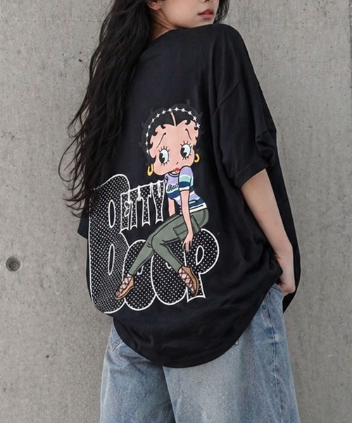 GLAMOROUS JANE(グラマラスジェーン)の「BETTY BOOPドット柄バックプリントTシャツ(Tシャツ/カットソー・レディース・ブラック/オフホワイト/チャコールグレー・FREE)」の13枚目の写真