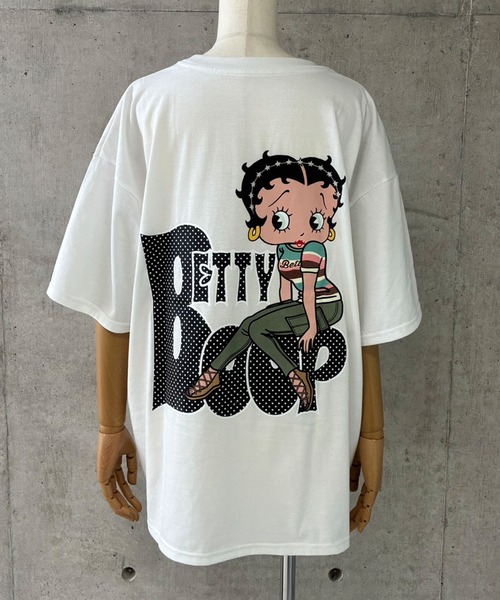 GLAMOROUS JANE(グラマラスジェーン)の「BETTY BOOPドット柄バックプリントTシャツ(Tシャツ/カットソー・レディース・ブラック/オフホワイト/チャコールグレー・FREE)」の7枚目の写真