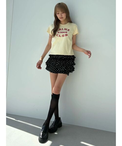 CALNAMUR(カルナムール)の「リボンクラブTシャツ(Tシャツ/カットソー・レディース・イエロー/ホワイト/レッド・FREE)」の4枚目の写真