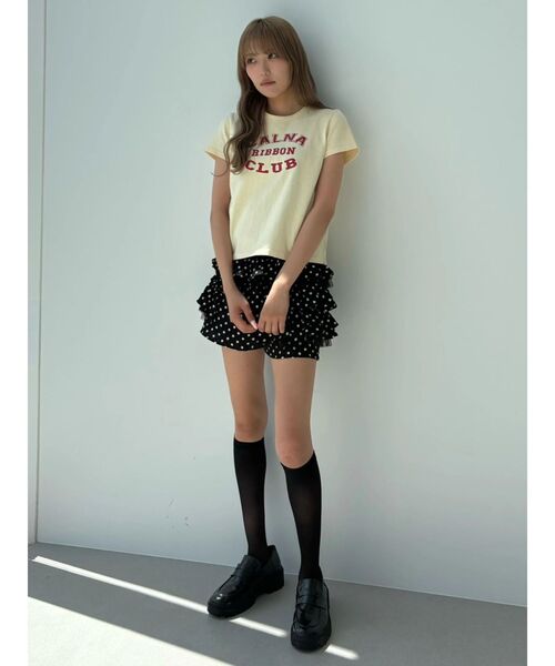 CALNAMUR(カルナムール)の「リボンクラブTシャツ(Tシャツ/カットソー・レディース・イエロー/ホワイト/レッド・FREE)」の6枚目の写真