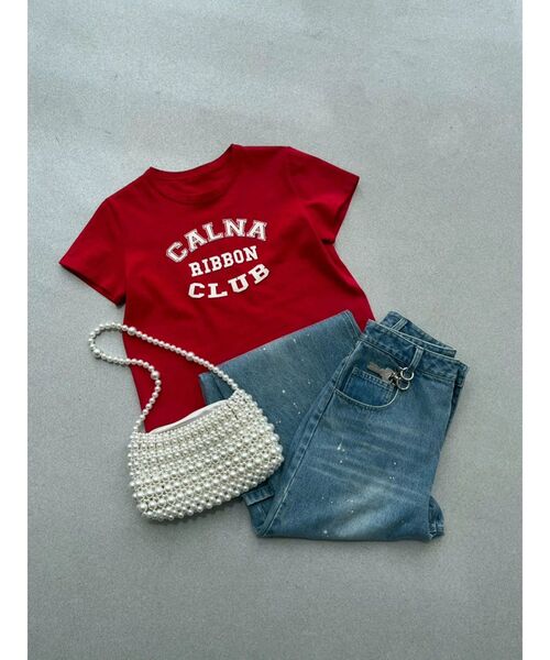 CALNAMUR(カルナムール)の「リボンクラブTシャツ(Tシャツ/カットソー・レディース・イエロー/ホワイト/レッド・FREE)」の14枚目の写真