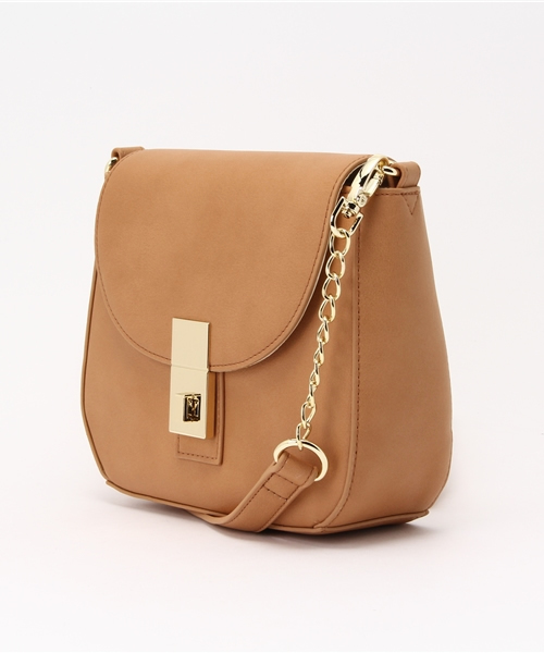 one after another NICE CLAUP(ワンアフターアナザーナイスクラップ)の「【non-no4月号掲載 ナイスクラップ】かぶせ付丸形ショルダー(ショルダーバッグ・レディース・キャメル/サックスブルー/ブラック・FREE)」の6枚目の写真