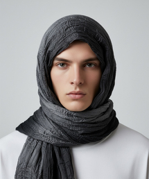 BORN SLIPPY（ボーンスリッピー）の「Soft Crinkle Fade Dye Scarf (Ash Smoke Drift)（バンダナ/スカーフ）」