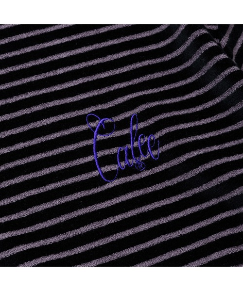 CALEE（キャリー）の「BORDER VELOUR PILE CS（Tシャツ/カットソー・メンズ・ブラック・LARGE/MEDIUM）」の3枚目の写真