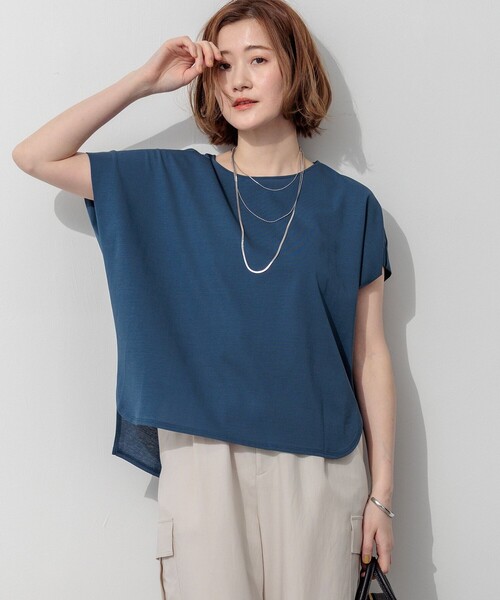 23区(ニジュウサンク)の「ツイストコットンプレーティング フレンチスリーブ カットソー(Tシャツ/カットソー・レディース・グレー系/ローズ系/ブラック系/ダルブルー系/ホワイト系・38)」の4枚目の写真